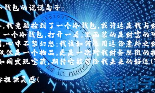 以下是几句关于捡到冷钱包的说说句子：

1. 